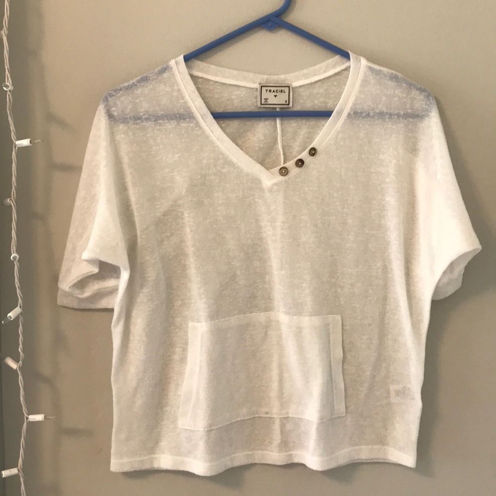 Sheer White Cover Up Top